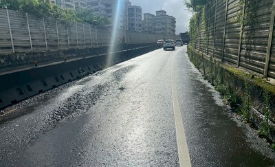圖說： 養工處8月26日晚上10時至翌日清晨6時辦理道路銑鋪工程，封閉汐止交流道銜接汐止貨櫃車聯絡道往五堵方向汽車道，提醒用路人行經工區注意安全。
