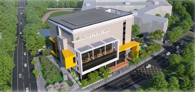 圖說 板橋第二運動中心預計明年10月完工啟用。圖為模擬圖。