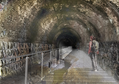 圖為三貂嶺自行車道隧道未來示意圖。